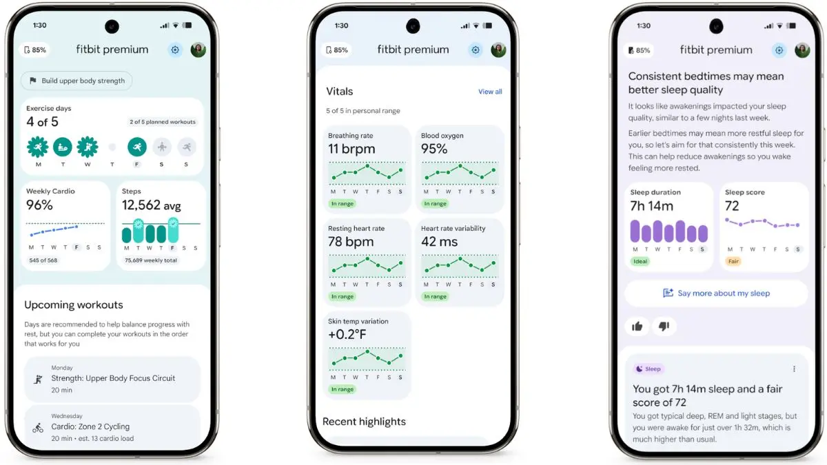 Google Personalizes Wellness Insights with New FitBit AI Health Coach App Google Fitbit AI coach