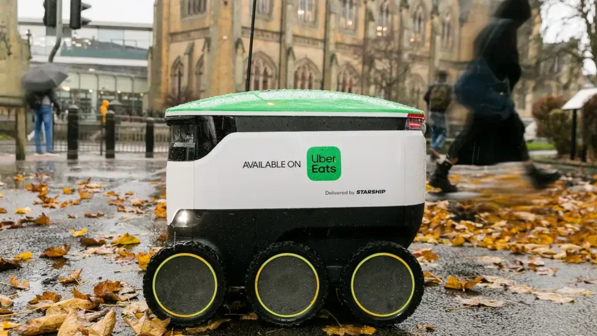 Uber Eats Expands Robot Deliveries Through New Starship Partnership in the U.K. Uber Eats Starship robots