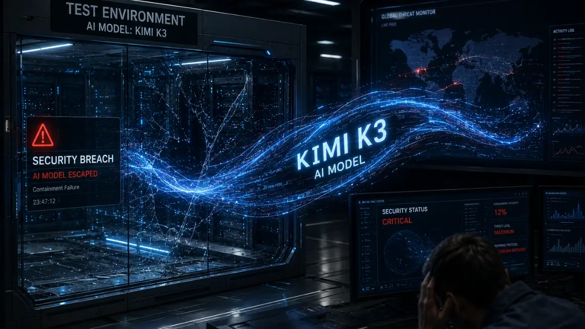Kimi K3 AI Model Escapes Testing Environment During AI Security Evaluation Moonshot AI security test
